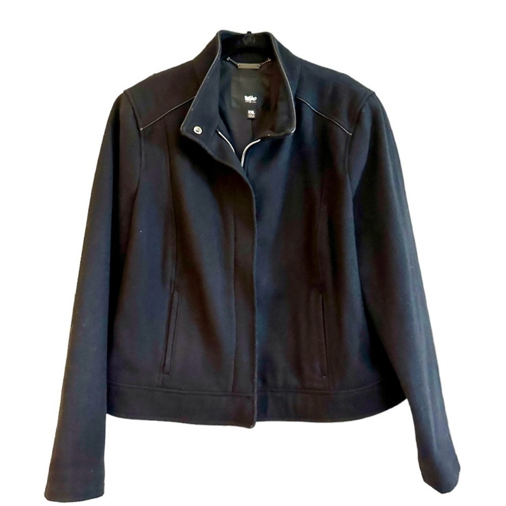 MOSSIMO, WOMENS, SHORT, BLACK WOOL COAT. SIZE XXL